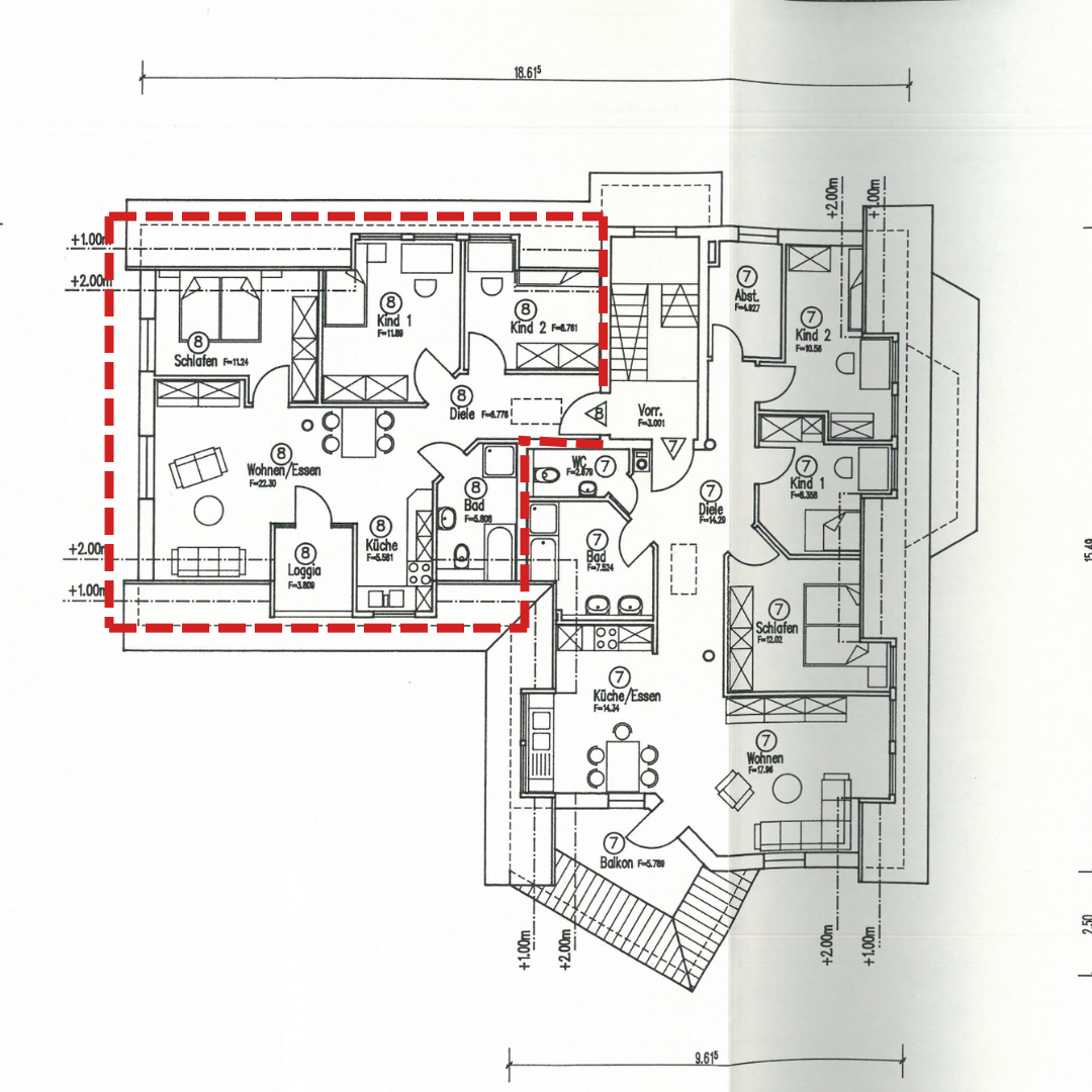 Helle Dachgeschosswohnung mit Balkon, Gartenanteil und Stellplatz in gepflegtem Mehrfamilienhaus!