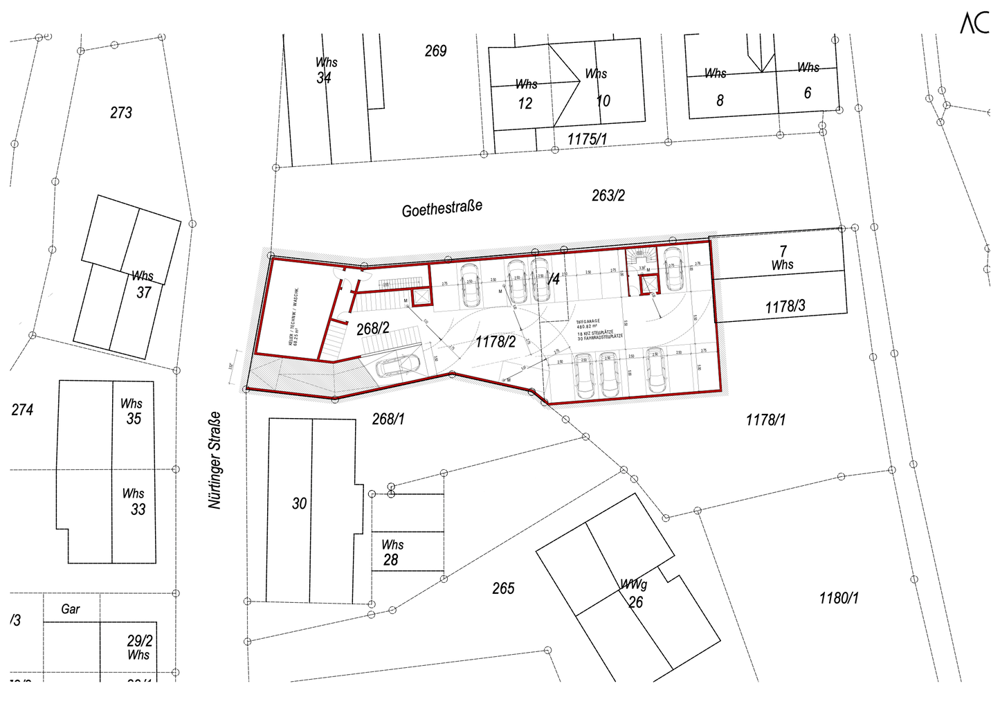 Projektgrundstück mit Baugenehmigung – zwei Mehrfamilienhäuser mit Tiefgarage in ruhiger und zentraler Lage!