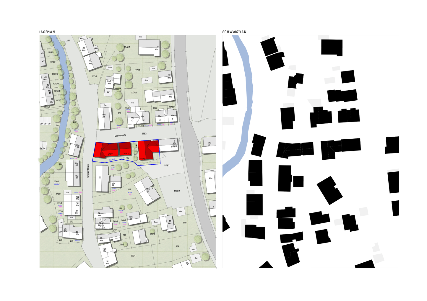 Projektgrundstück mit Baugenehmigung – zwei Mehrfamilienhäuser mit Tiefgarage in ruhiger und zentraler Lage!